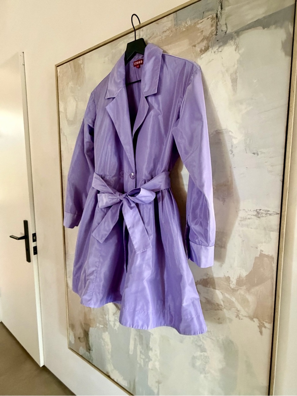 STAUD Trench Coat with Tie Waist